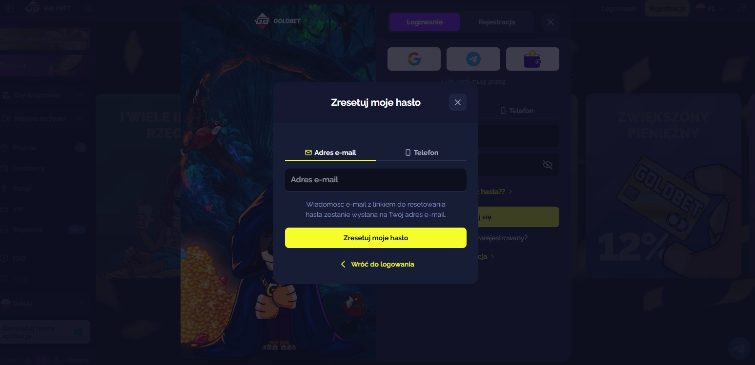 Zalety regularnego logowania Goldbet Casino Polska